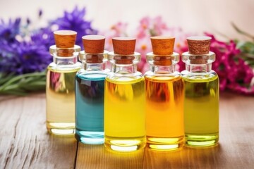 close-up view of essential oils intended for soap crafting