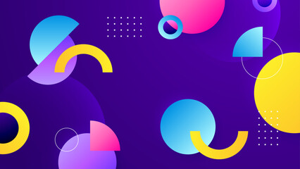 Colorful colourful gradient geometric background with shapes