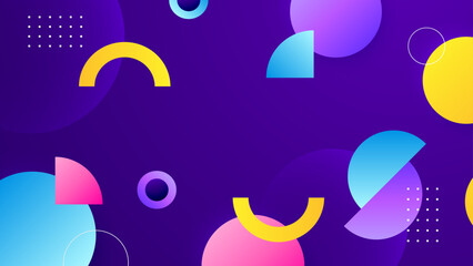 Colorful colourful vector abstract gradient background with geometric shapes