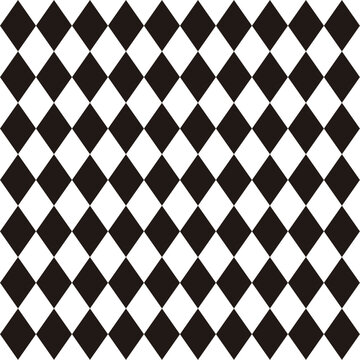 Patr&oacute;n cuadrado de rombos en blanco y negro