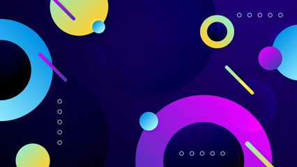 Colorful colourful gradient geometric background with shapes
