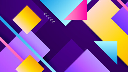 Colorful colourful gradient geometric background with shapes