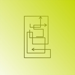 SNAKES LADDER AND LINES letter vector