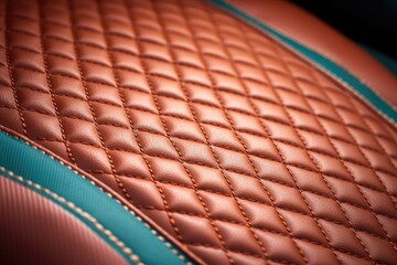 stitching details of a luxury car seat cover