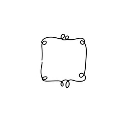 Doodle Frame And Border Elements Hand Drawn