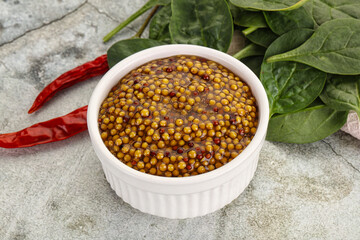 Spicy grain mustard sauce dip