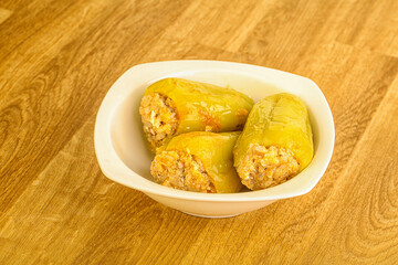 Bell Bulgarian pepper stuffed meat