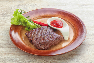 Grilled machete skirt beef steak