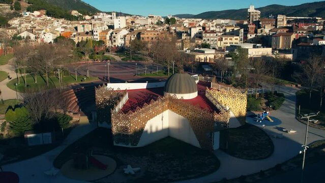 Aerial view of The Three Wise Men House in Ibi Alicante (Spain)