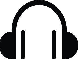 Wireless Headphone icon with sound wave outline and solid vector, Customer service. Customer support. Design element suitable for website, print design or app.