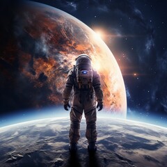 astronaut in space  generated by AI