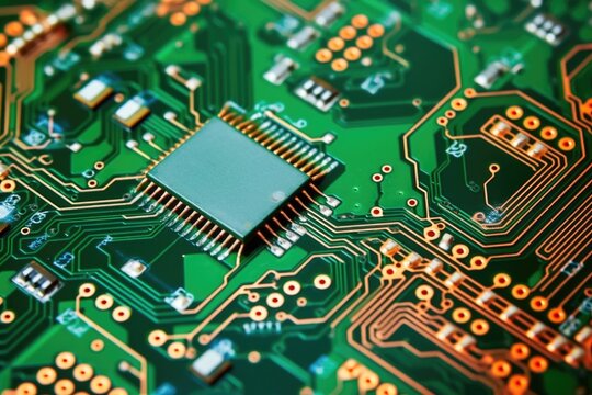 close-up shot of a circuit board in the quality control stage