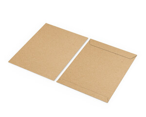 Large size Kraft envelope mockup template, 3d illustration.