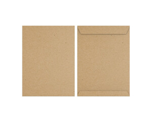 Large size Kraft envelope mockup template, 3d illustration.