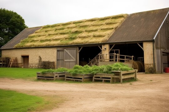 barn and farmyard film set designed for a historical drama