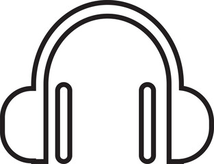 Wireless Headphone icon with sound wave outline and solid vector, Customer service. Customer support. Design element suitable for website, print design or app.