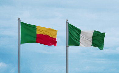 Nigeria national flags, country relationship concept