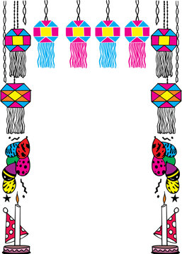 hand drawn birthday party seamless background	gate 