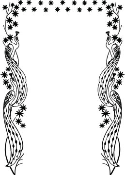 peacock, leaves floral seamless pattern. wallpaper gate