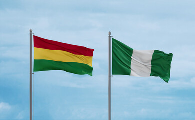 Nigeria national flags, country relationship concept