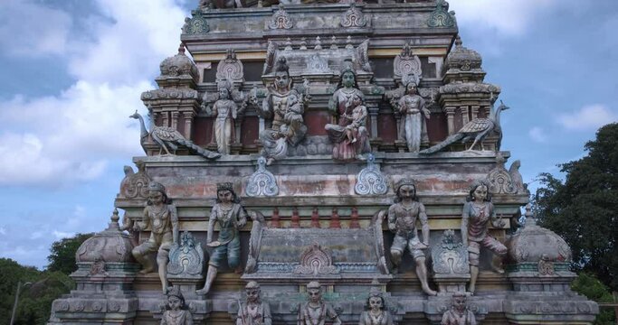 Sacred Deities At A Hindu Temple In Mauritius, Close-Up View