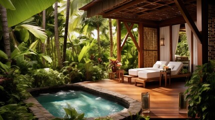 A tropical coconut-themed spa getaway