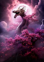 Japanischer Drache Fantasie Wolkenschlange 