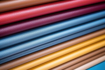 a stack of leather-like material for high end sketchbook covers