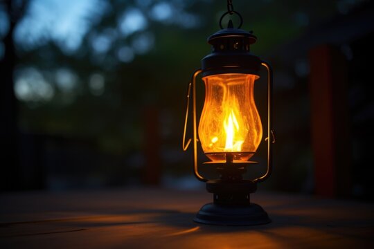 a small, bright flame flickering in a lantern