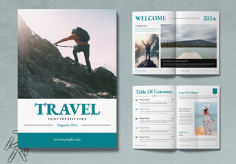 Travel Magazine Template Layout
