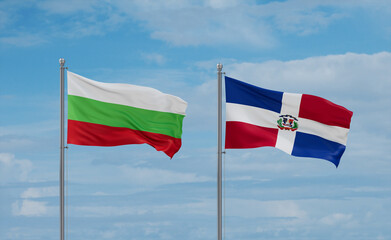 Belgium and Bulgaria flags, country relationship concept