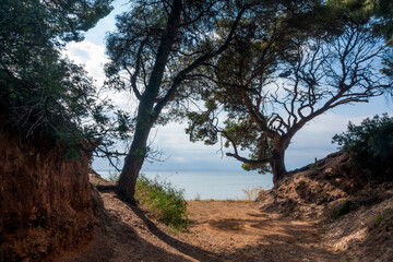 Beautiful scenery by the sea in Nikiti village, Chalkidiki