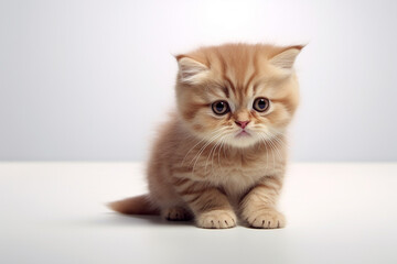 Gatito en fondo blanco
