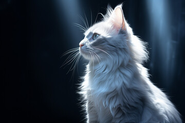 Gato persa blanco