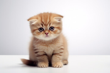Gatito en fondo blanco