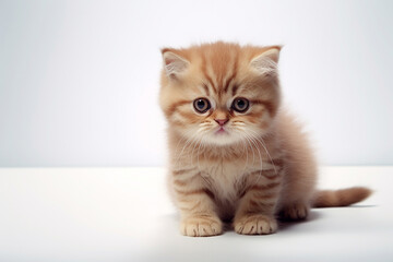 Gatito en fondo blanco