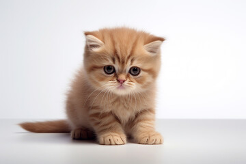 Gatito en fondo blanco