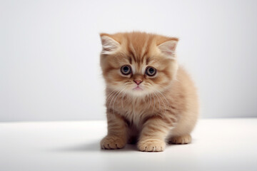 Gatito en fondo blanco