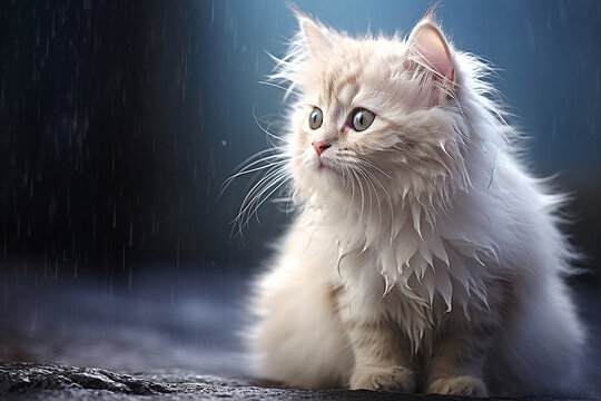 Gato persa blanco
