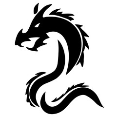 Year 2024, Dragon Year, Dragon Line, New Year, Line Illustration