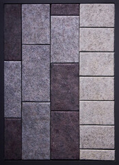 Ceramic tiles for the street, a variant of laying. Granite impurities