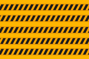 Police line vector Industrial warning alert yellow banner for attention or security vector
