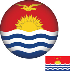  Kiribati Flag Round Shape