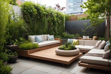 Contemporary Garden Lounge Area