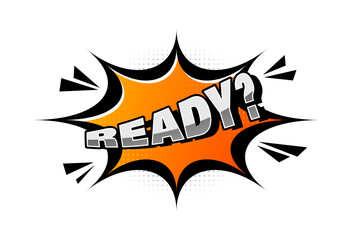 READY? comic background. vector illustration EPS 10	