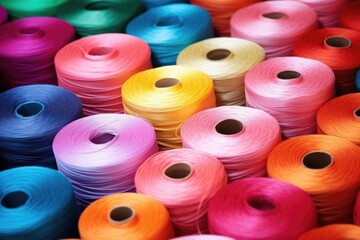spools of nylon cord ready for use