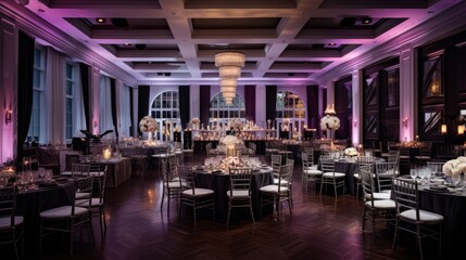 Hotel ballroom wedding with a modern vibe