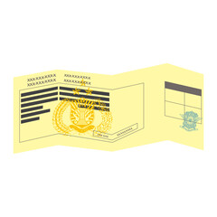 Illustration Vector Graphic of Vehicle Registration Certificate Indonesian citizens called STNK