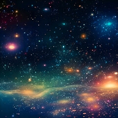Space background with nebula- stars and galaxies. 3D rendering