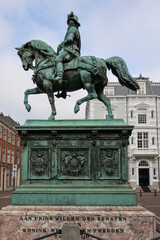 Fototapeta na wymiar Statue of Frederick William I in Hague, Prince of Orange-Nassau first king of the Netherlands